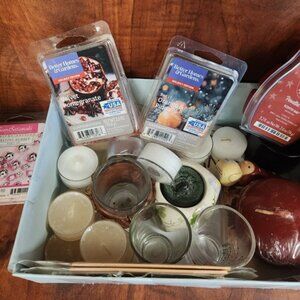 Wax Melts Lot - Various Scents Tea Lites Shot Glasses